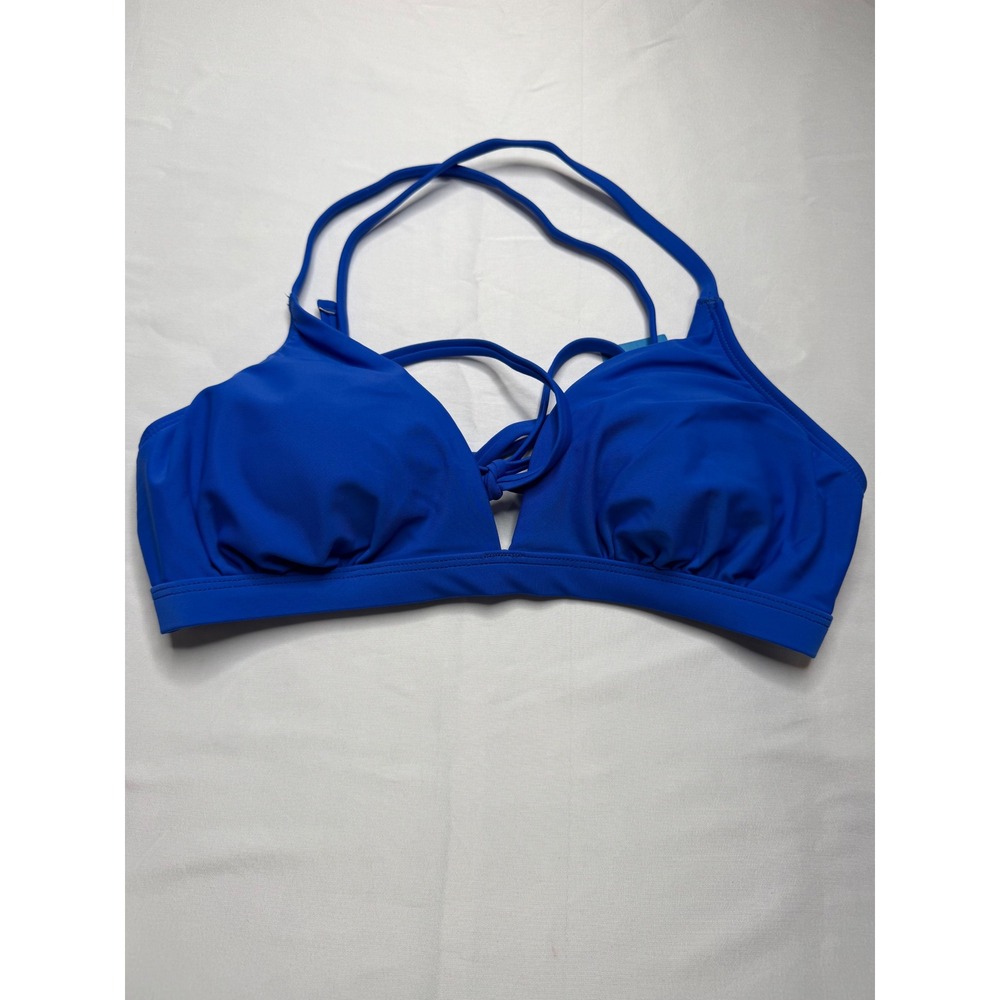 Cupshe Womens Royal Blue Lace Up Back Triangle Bikini Set Size M - Picture 9 of 15